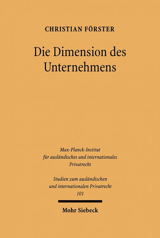 Cover-Bild Die Dimension des Unternehmens