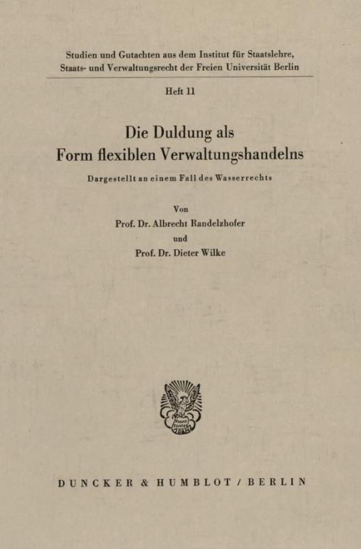 Cover-Bild Die Duldung als Form flexiblen Verwaltungshandelns.