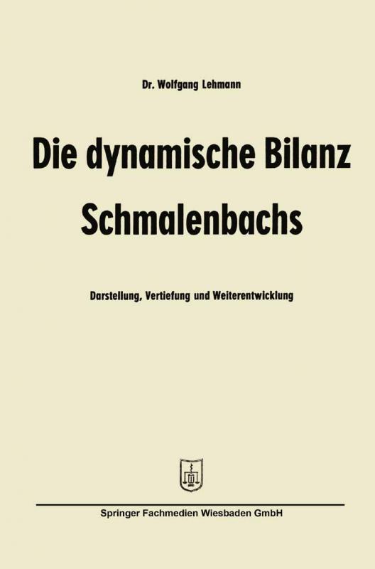 Cover-Bild Die dynamische Bilanz Schmalenbachs