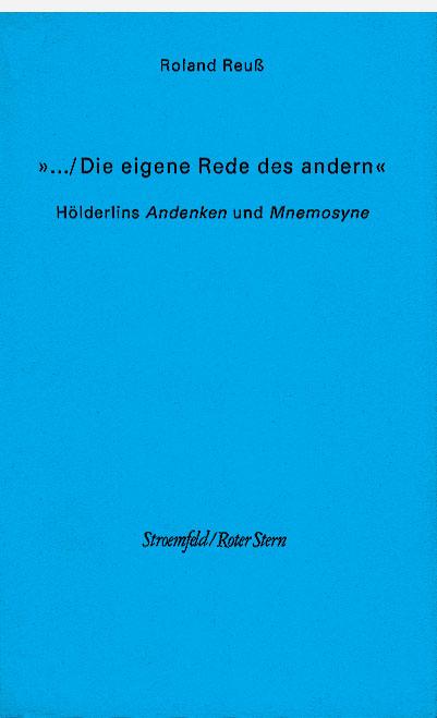 Cover-Bild ... Die eigene Rede des andern