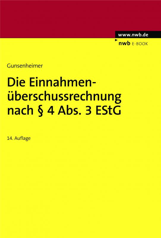 Cover-Bild Die Einnahmenüberschussrechnung nach § 4 Abs. 3 EStG