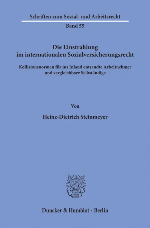 Cover-Bild Die Einstrahlung im internationalen Sozialversicherungsrecht.