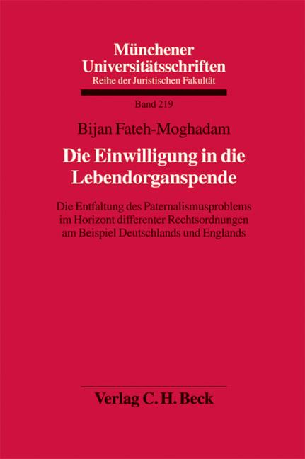 Cover-Bild Die Einwilligung in die Lebendorganspende