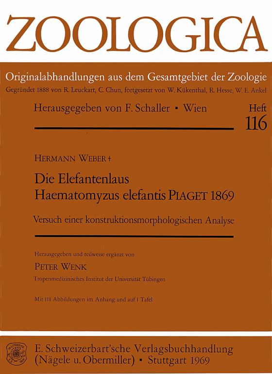 Cover-Bild Die Elefantenlaus - Haematomyzus elefantis Piaget 1869