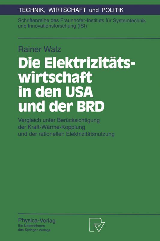 Cover-Bild Die Elektrizitätswirtschaft in den USA und der BRD