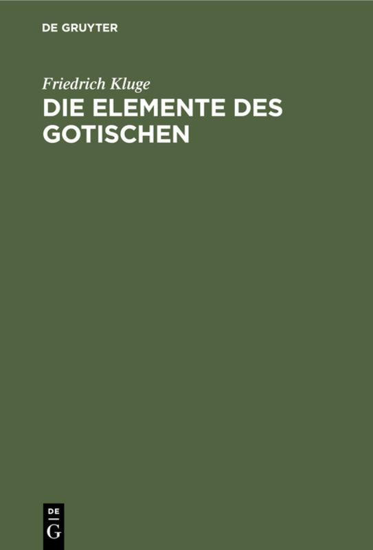 Cover-Bild Die Elemente des Gotischen