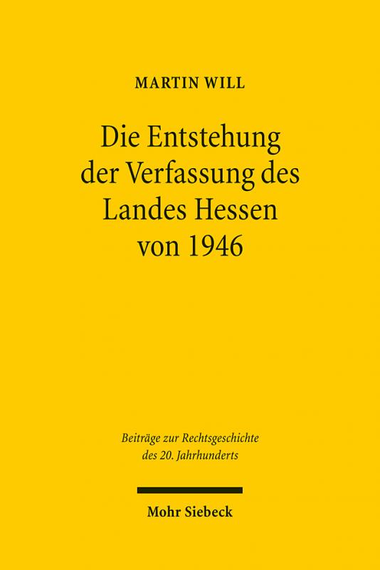 Cover-Bild Die Entstehung der Verfassung des Landes Hessen von 1946