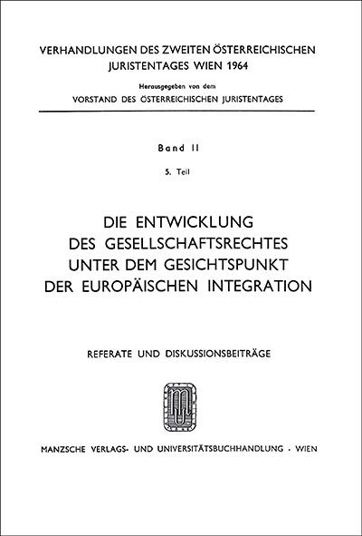 Cover-Bild Die Entwicklung des Gesellschaftsrechtes