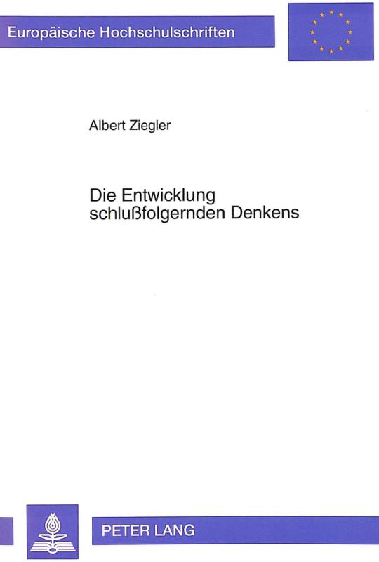 Cover-Bild Die Entwicklung schlußfolgernden Denkens