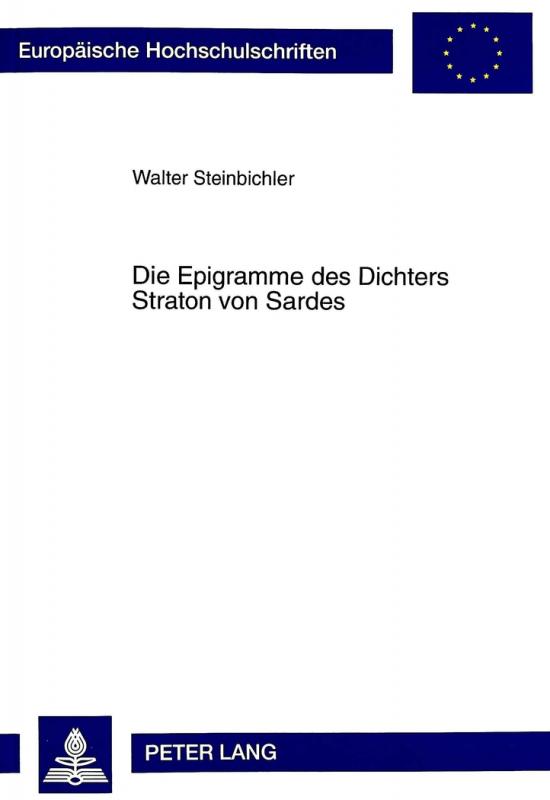 Cover-Bild Die Epigramme des Dichters Straton von Sardes