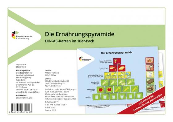 Cover-Bild Die Ernährungspyramide - DIN-A5-Karten im 10er-Pack