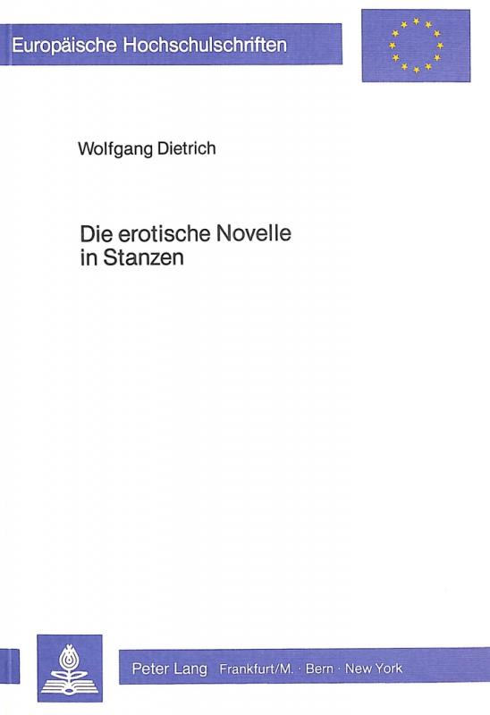 Cover-Bild Die erotische Novelle in Stanzen