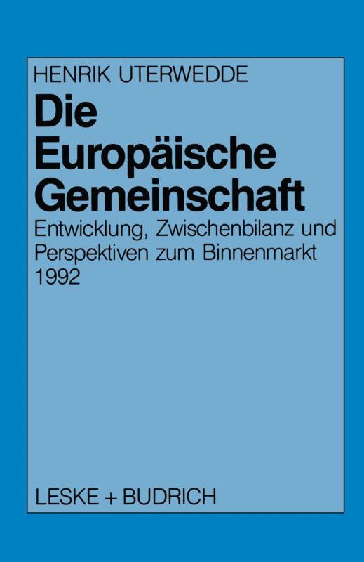 Cover-Bild Die Europäische Gemeinschaft