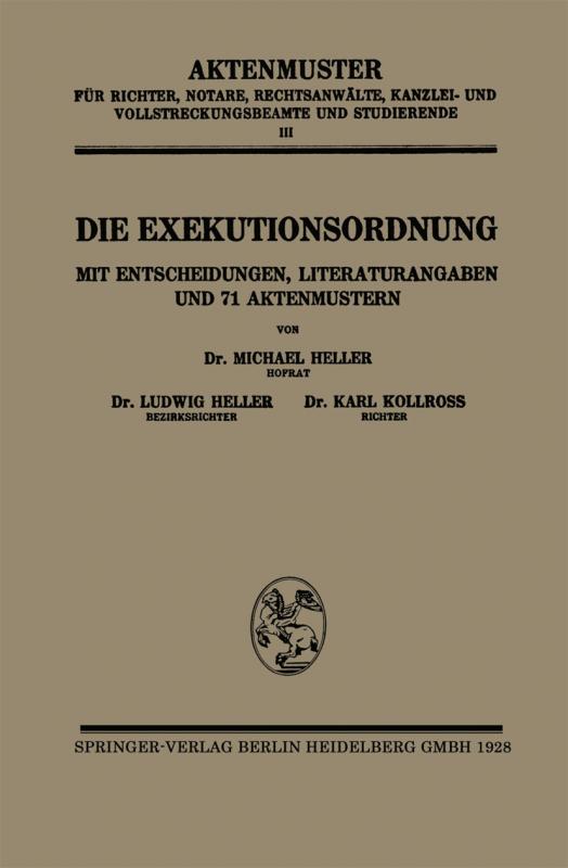 Cover-Bild Die Exekutionsordnung
