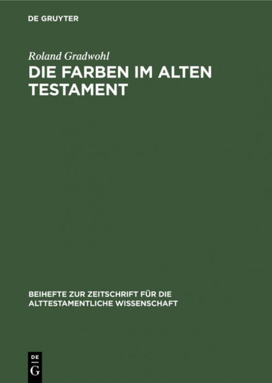 Cover-Bild Die Farben im Alten Testament