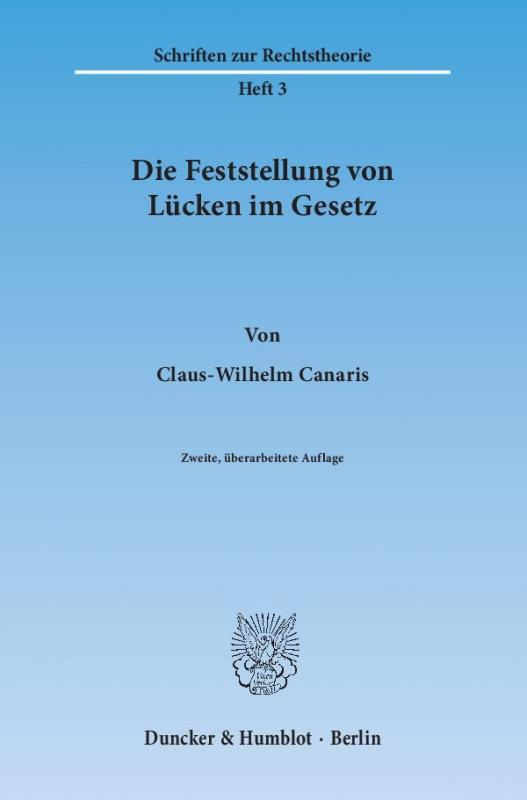 Cover-Bild Die Feststellung von Lücken im Gesetz.