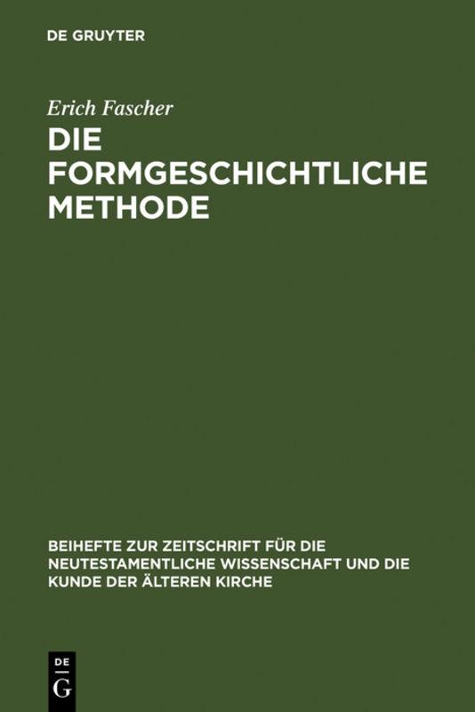 Cover-Bild Die formgeschichtliche Methode