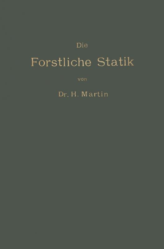 Cover-Bild Die Forstliche Statik