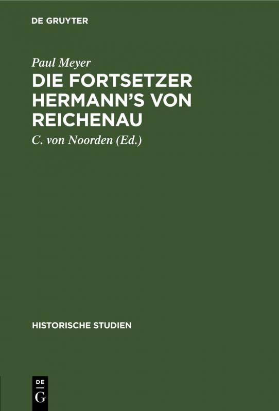 Cover-Bild Die Fortsetzer Hermann’s von Reichenau