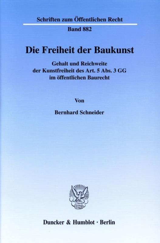 Cover-Bild Die Freiheit der Baukunst.