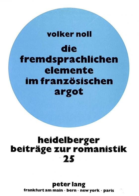 Cover-Bild Die fremdsprachlichen Elemente im französischen Argot