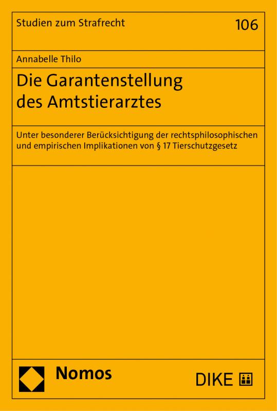 Cover-Bild Die Garantenstellung des Amtstierarztes