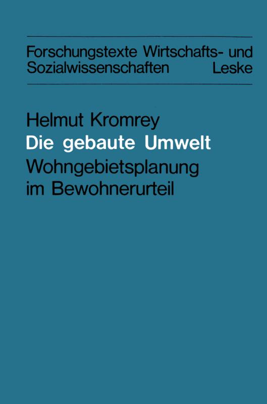 Cover-Bild Die gebaute Umwelt