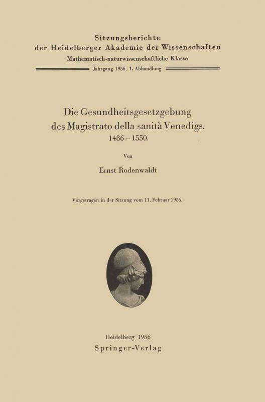 Cover-Bild Die Gesundheitsgesetzgebung des Magistrato della sanità Venedigs. 1486–1500