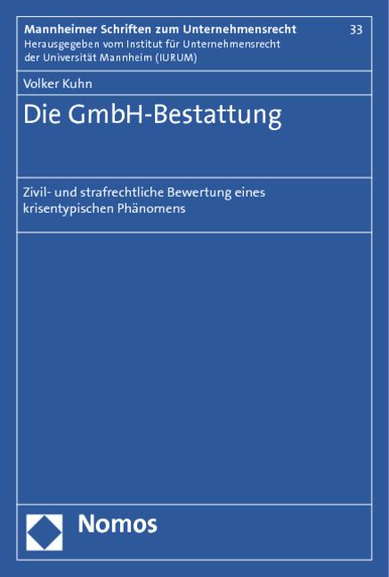 Cover-Bild Die GmbH-Bestattung