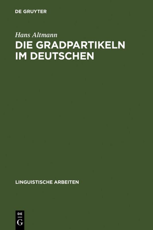 Cover-Bild Die Gradpartikeln im Deutschen