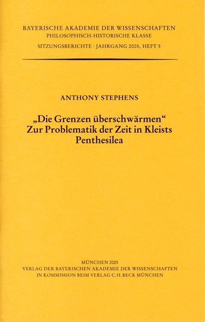 Cover-Bild "Die Grenzen überschwärmen." Zur Problematik der Zeit in Kleists Penthesilea