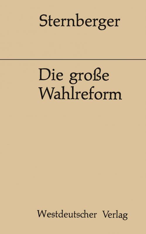 Cover-Bild Die große Wahlreform