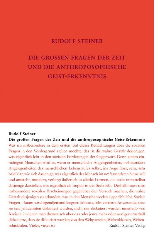 Cover-Bild Die großen Fragen der Zeit und die anthroposophische Geist-Erkenntnis