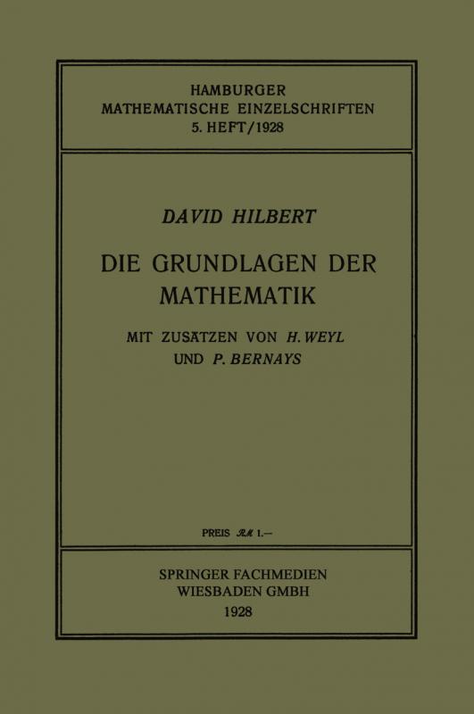 Cover-Bild Die Grundlagen der Mathematik