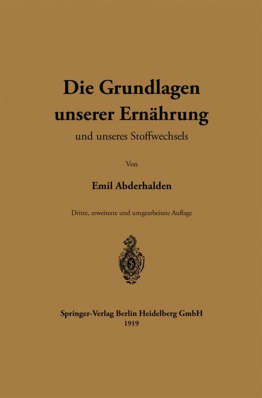 Cover-Bild Die Grundlagen unserer Ernährung und unseres Stoffwechsels