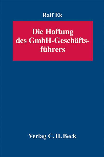 Cover-Bild Die Haftung des GmbH-Geschäftsführers