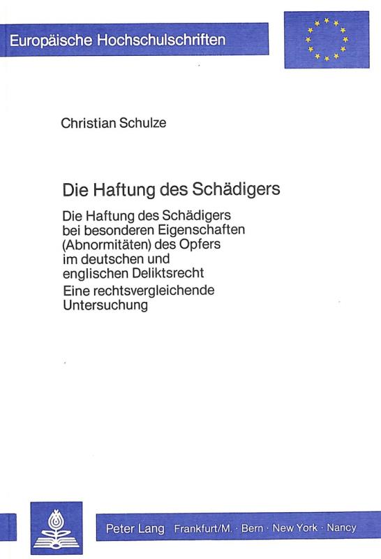 Cover-Bild Die Haftung des Schädigers