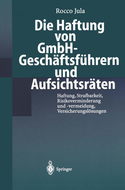 Cover-Bild Die Haftung von GmbH-Geschäftsführern und Aufsichtsräten