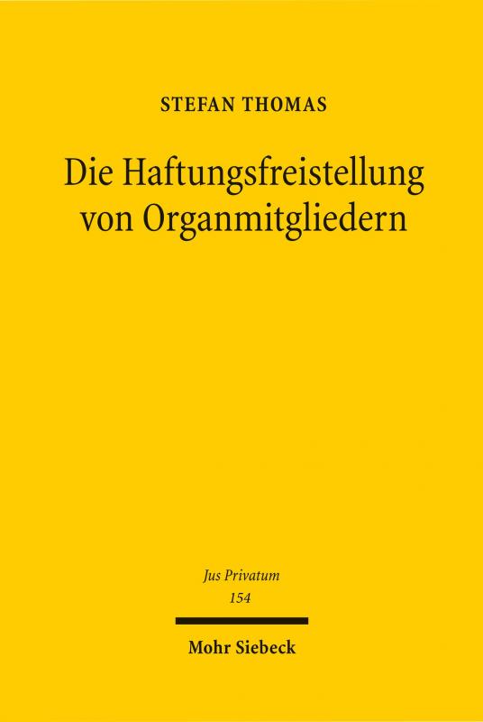 Cover-Bild Die Haftungsfreistellung von Organmitgliedern