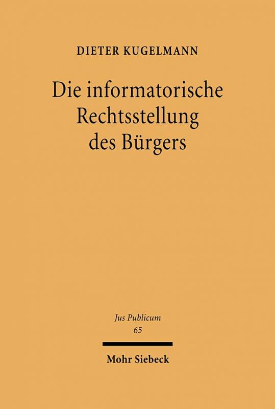 Cover-Bild Die informatorische Rechtsstellung des Bürgers