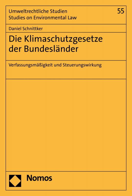 Cover-Bild Die Klimaschutzgesetze der Bundesländer