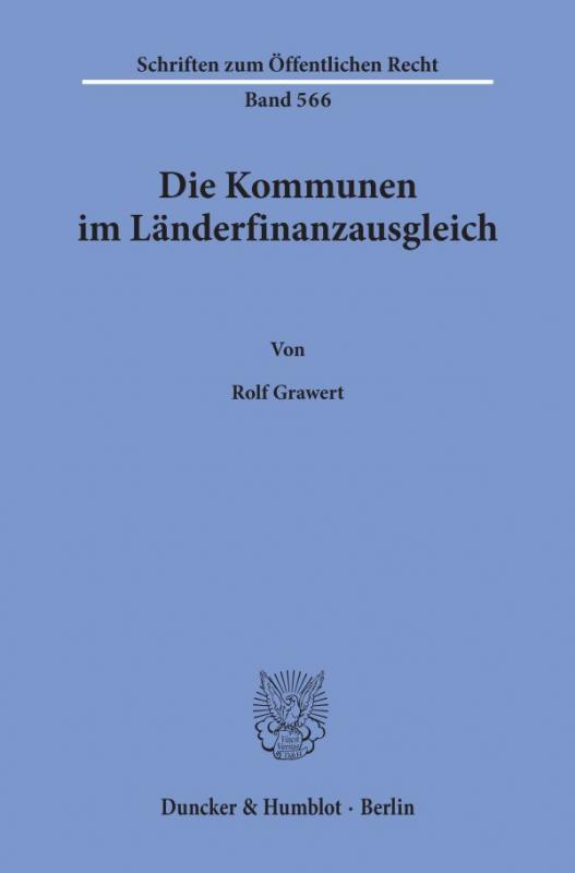 Cover-Bild Die Kommunen im Länderfinanzausgleich.