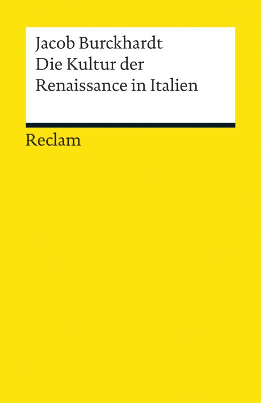 Cover-Bild Die Kultur der Renaissance in Italien. Ein Versuch