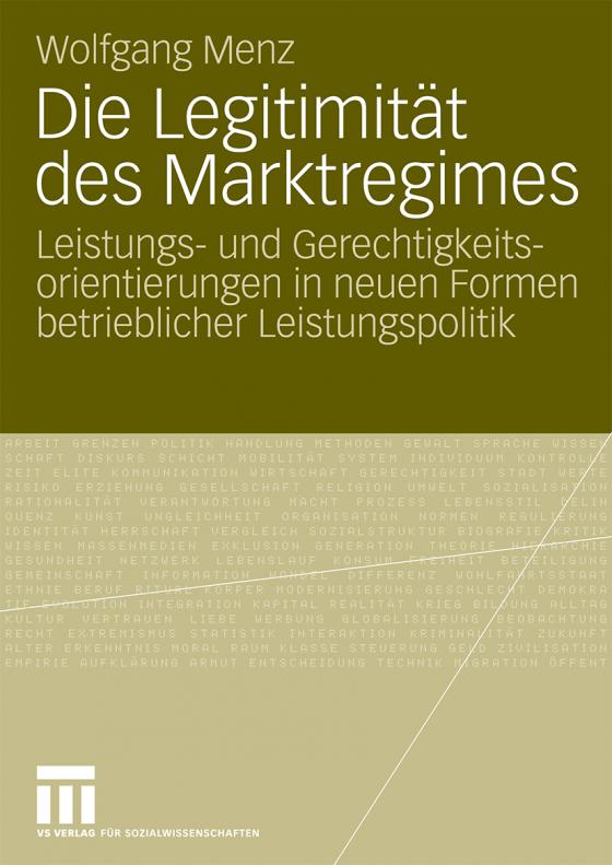 Cover-Bild Die Legitimität des Marktregimes