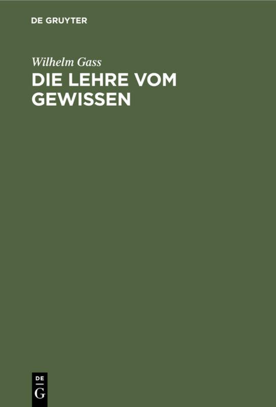 Cover-Bild Die Lehre vom Gewissen