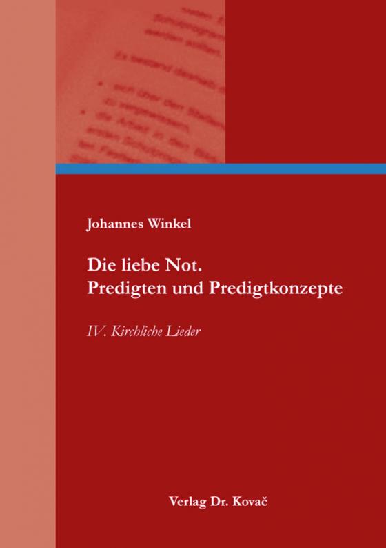 Cover-Bild Die liebe Not. Predigten und Predigtkonzepte