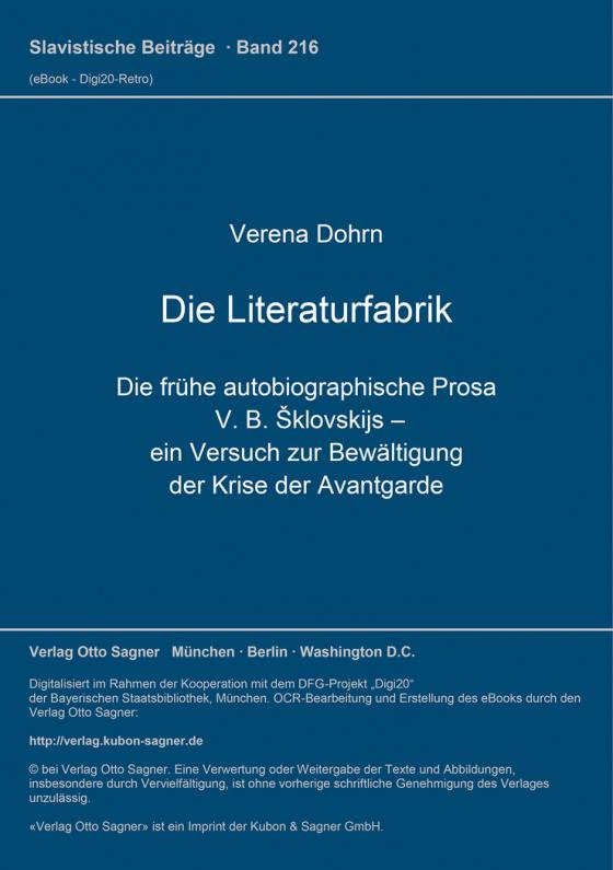 Cover-Bild Die Literaturfabrik