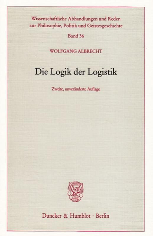 Cover-Bild Die Logik der Logistik.