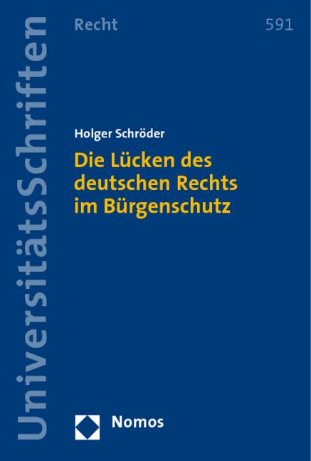 Cover-Bild Die Lücken des deutschen Rechts im Bürgenschutz
