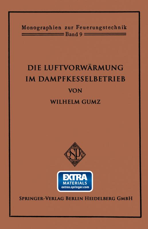 Cover-Bild Die Luftvorwärmung im Dampfkesselbetrieb